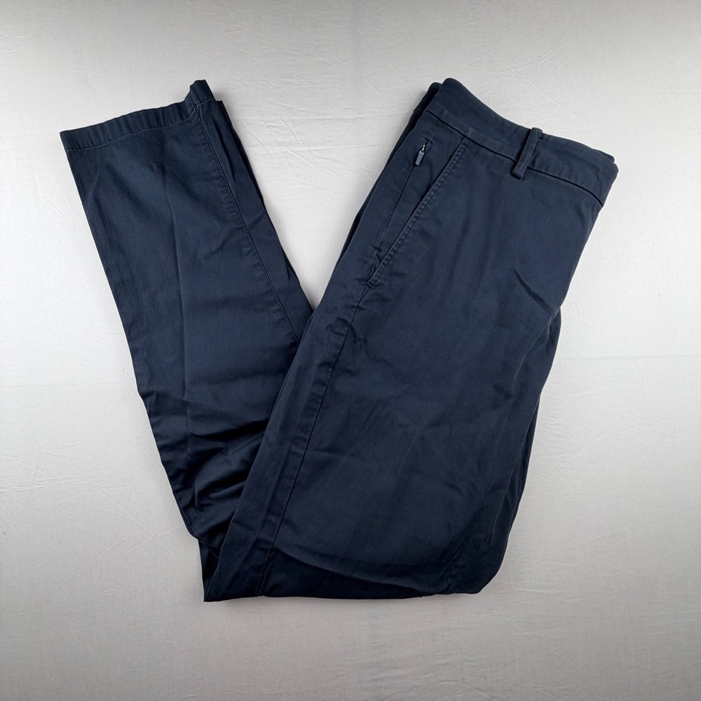 Birddogs Boom Khakis Chino Pants Mens 32x32 Navy Blue Solid Zipper Pockets 0159‎